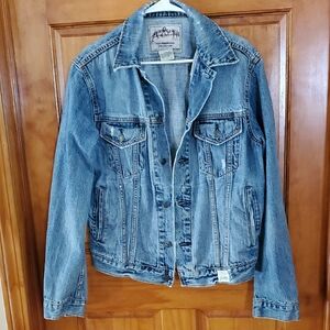 Abercrombie & Fitch Distressed Denim Jacket Lot 00257 RN 75654 Sz L